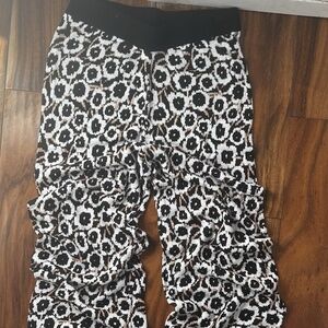 DVF High Waisted Neutral Sweaterknit Poppy Flare Pants